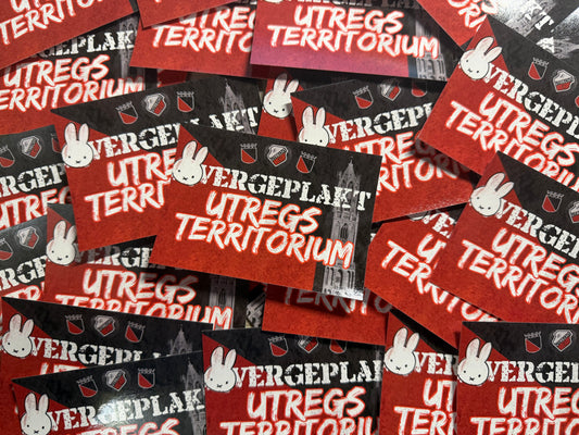 OVERGEPLAKT UTREGS TERRITORIUM sticker